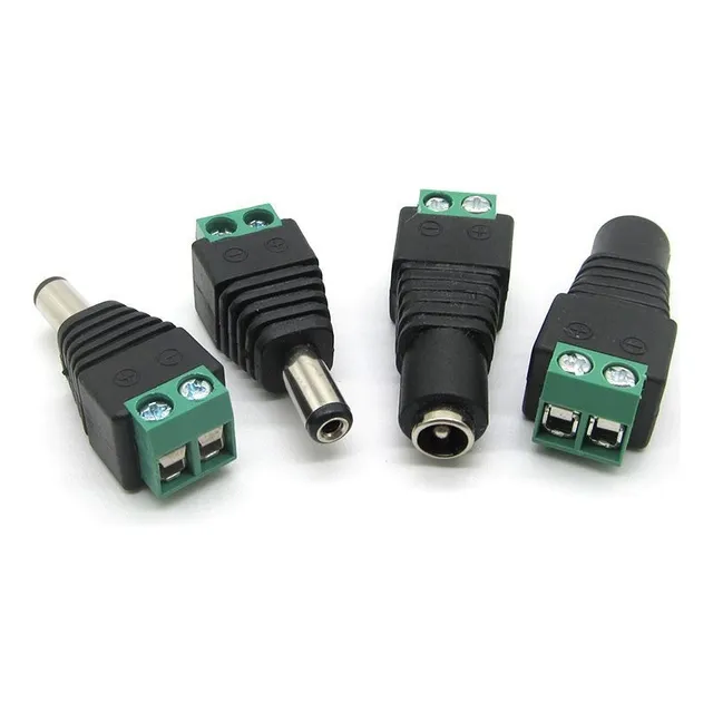 Paquete 100 Conectores Corriente Cctv  50 Hembra 50 Machos