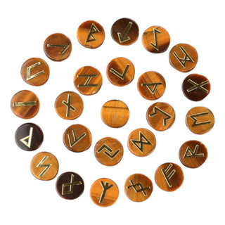 25 Runas Vikingas/celtas Grabadas En Ojo De Tigre : Rúnicas 25 Runas Vikingas/celtas Grabadas En Ojo De Tigre : Rúnicas