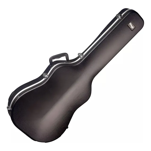 Estuche Rígido Stagg Para Guitarra Dreadnought / Docerola Color Negro
