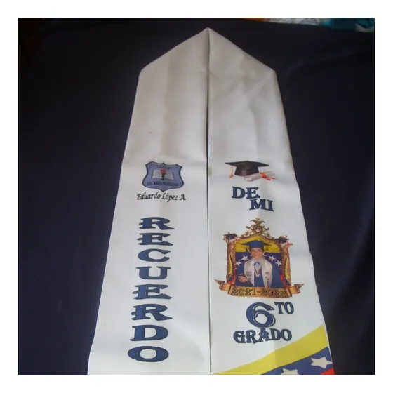 Estola  En Gabardina  Con Flequillos 
