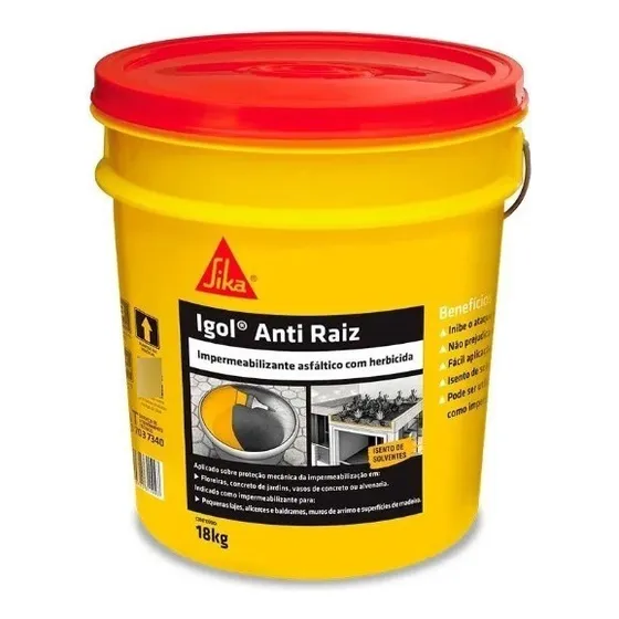 Igol Anti Root, balde de 18 kg, herbicida, impermeabilizante