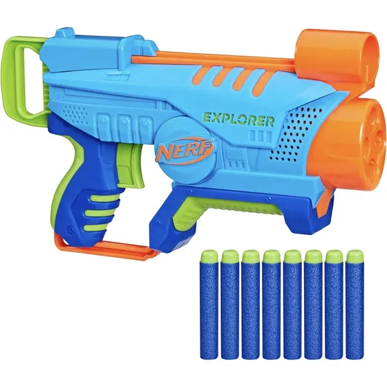 Nerf Elite Jr Explorer 8 Dardos Pistola Niños Pequeños