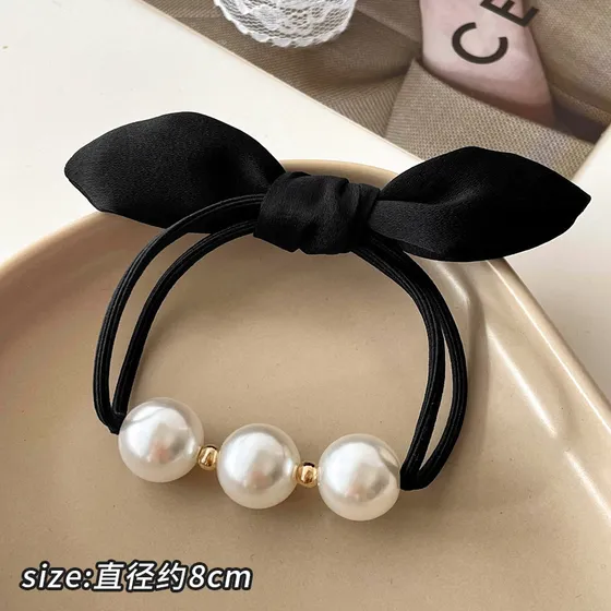 Laços De Cabelo De Pérolas De Estilo Retrô Francês, Pequenos