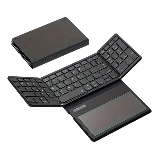 Teclado Bluetooth Numérico Plegable Con Touchpad
