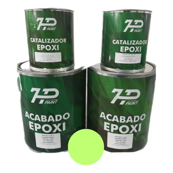 Pintura Acabado Epoxico Color Verde Lima
