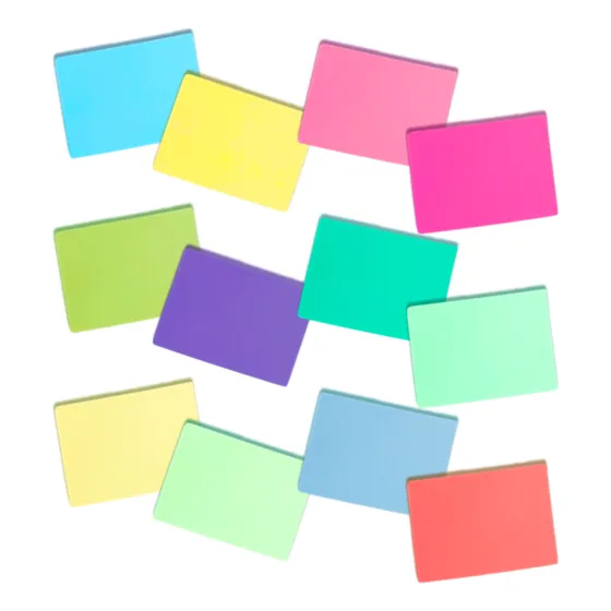 Kit Bloco Adesivo Post-it 12 Cores 38mm X 51mm Notas