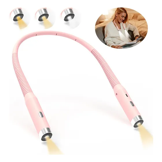 Luz Led De Lectura De Cuello Portátil Recargable Para Cama
