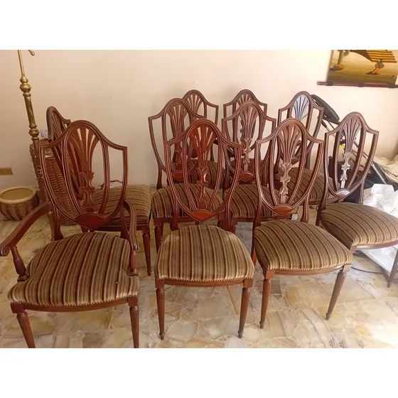 Sillas De Estilo Tapizadas Respaldo Palmeta 2 Unidades