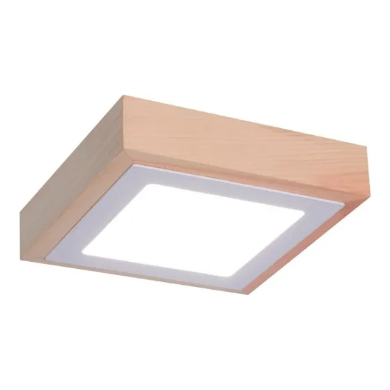 Plafon Madera Deco Led 12w 20x20 Panel Lucciola Vg