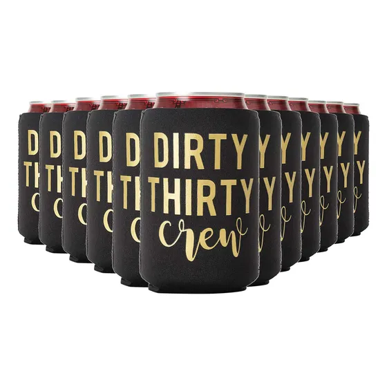 Enfriador Lata Para Fiesta Cumpleaño Numero 30 Juego 12 Taza