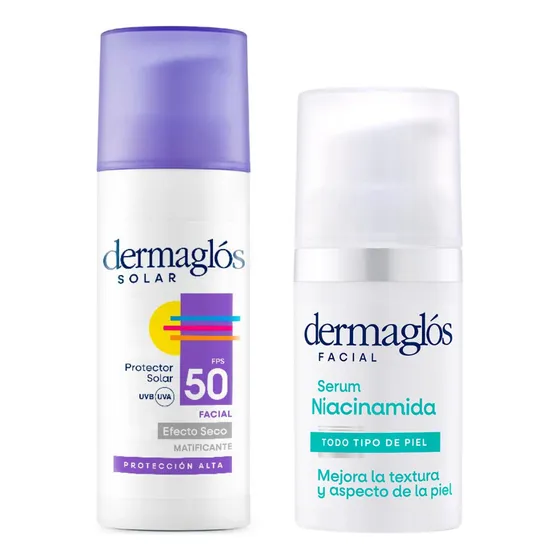 Kit Dermaglós Protector Solar Facial + Serum Niacinamida
