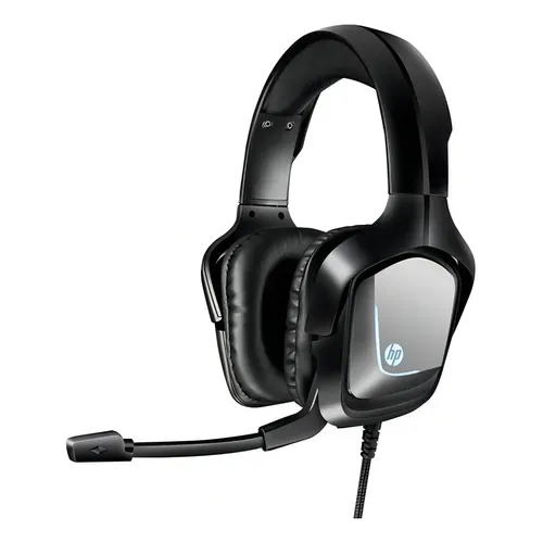 Fone de ouvido over-ear gamer Kaidi Gamer Kd766 preto com luz LED