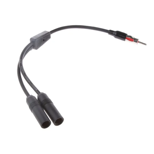 1 Macho A 2 Estéreo Del Coche Enchufe Adaptador De Antena