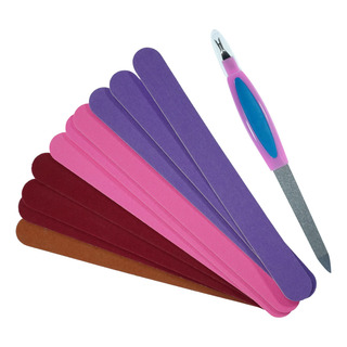 12 Lima Para Uñas Y 1 Quita Cutícula De Acero 12 Lima Para Uñas Y 1 Quita Cutícula De Acero