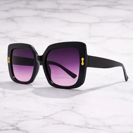 Óculos De Sol Feminino Retangular Proteção Uv Design Moderno