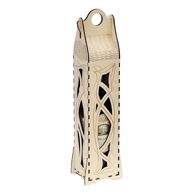 Reinaldolaser Cajas Botellas Vino Mdf Madera Enchapada