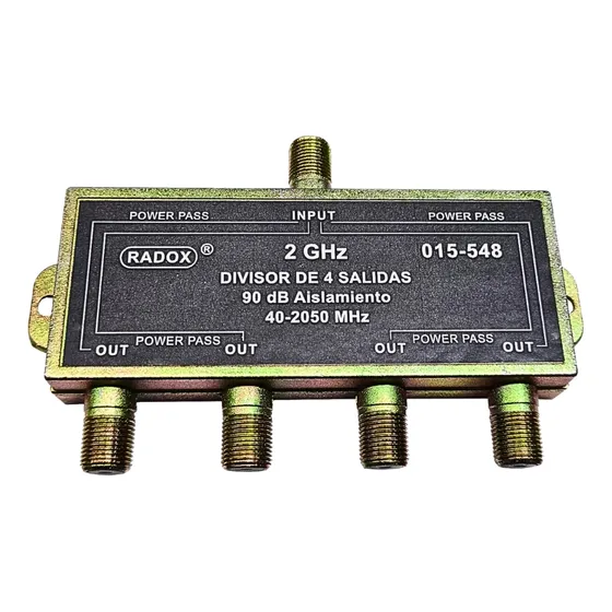 Divisor De Señal Coaxial 4 Vias Televisión, Internet