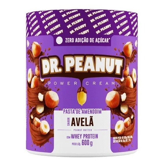 Suplemento Em Pasta Dr. Peanut Power Cream Proteínas Sabor Avelã Em Pote De 600g Suplemento Em Pasta Dr. Peanut Power Cream Proteínas Sabor Avelã Em Pote De 600g