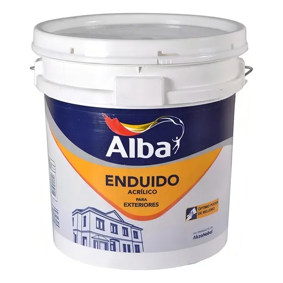 Enduido Alba Acrílico Exterior Alba X 10 Lts