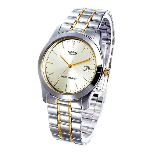 Reloj Casio Caballero Metal Fecha Mtp-1141g-9ar Con Garantía