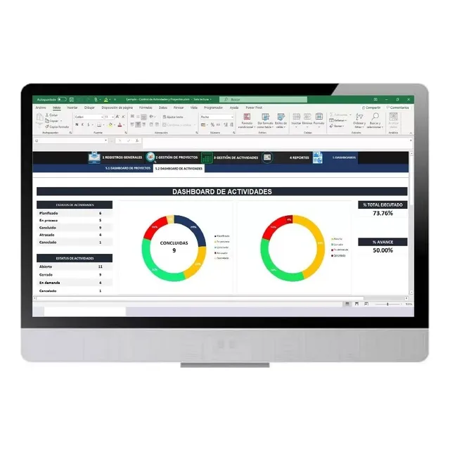 Sistema Para Control De Actividades Plantilla Automatizada