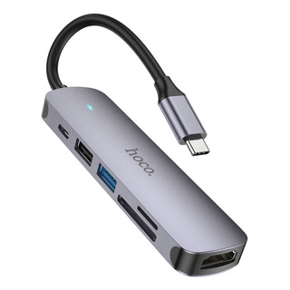 Hoco.® Hb28 Hub Usb-c 7 En 1 | 4k Hdmi, 60w, Sd/tf, Usb Hoco.® Hb28 Hub Usb-c 7 En 1 | 4k Hdmi, 60w, Sd/tf, Usb