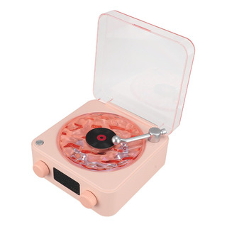 Altavoz Bluetooth Estilo Tocadiscos Con Luz Nocturna Y Altavoz Bluetooth Estilo Tocadiscos Con Luz Nocturna Y