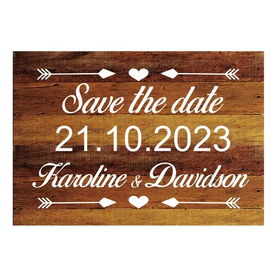 Plaquinha De Casamento Save The Date De Mdf