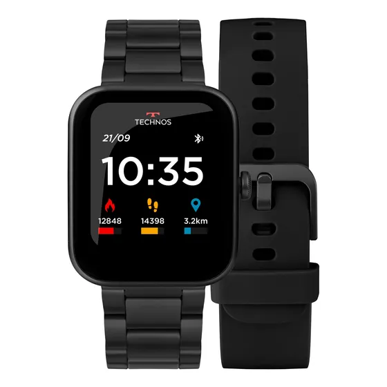 Smartwatch Technos Connect Max Preto - Tmaxao/8p