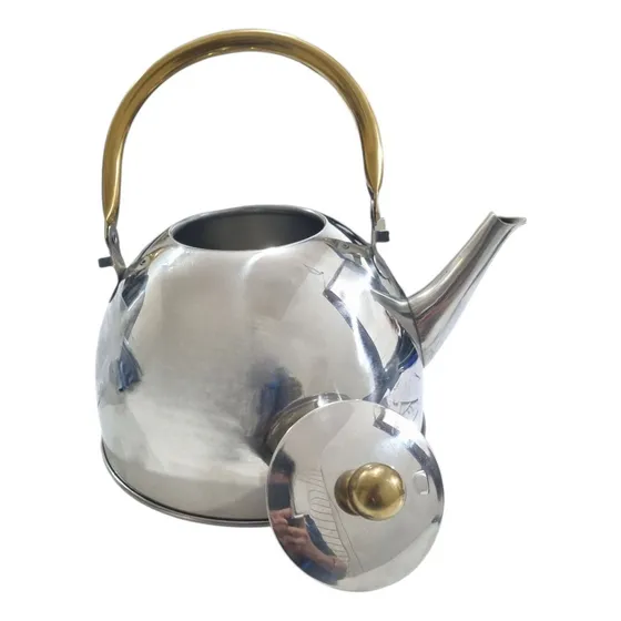 Pava Acero Inox 1,6l Mango Bronce Rebatible Carol Color Acero Y Bronce