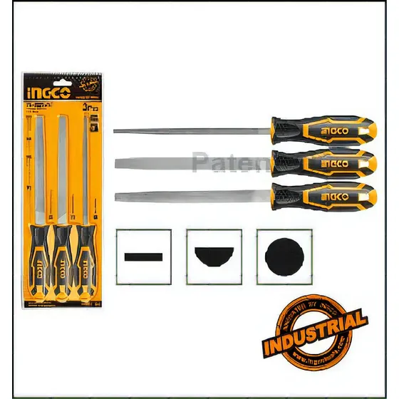 Ff Juego De 3 Limas De 8'' Para Metal Ingco Hktfs1308