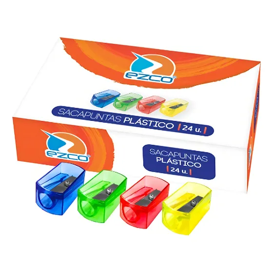 Sacapunta Ezco Plástico Caja X 24 Unidades