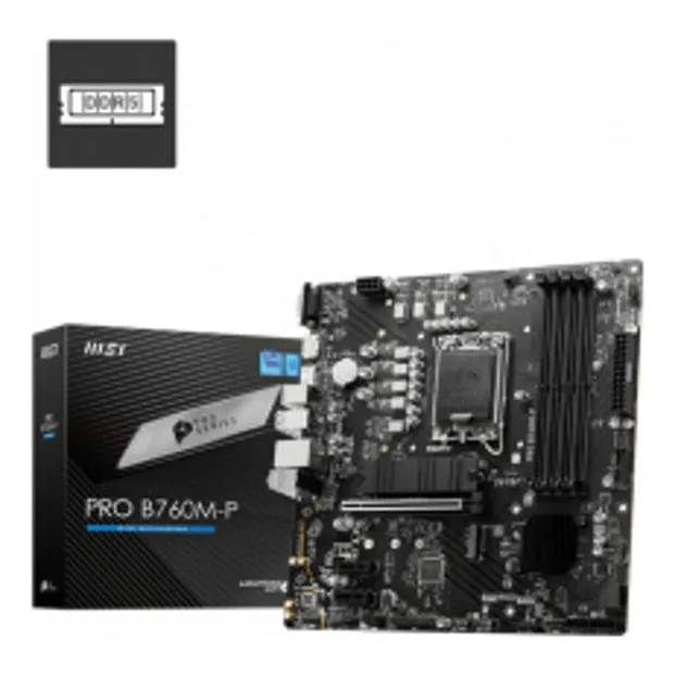 Tarjeta Madre Msi Pro B760m-p Lga1700 4x Ddr5 2x M.2 Usb-c