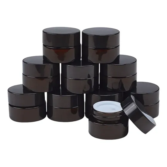 Pote Vidrio 100 Gramos Ambar C/contratapa(pack X 10unidades)