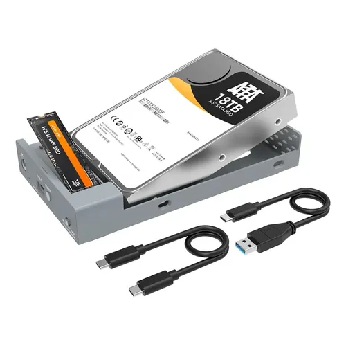 Case Para Ssd M.2 Nvme Usb4 40gbps Mc40 Hagibis Cor Cinza-escuro