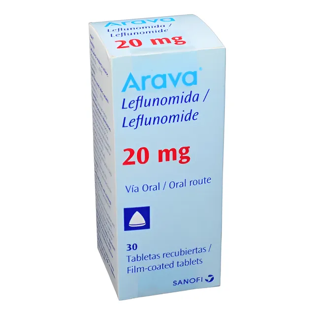 Leflunomida 20mg Arava Frasco * 30 Tabletas Sanofi