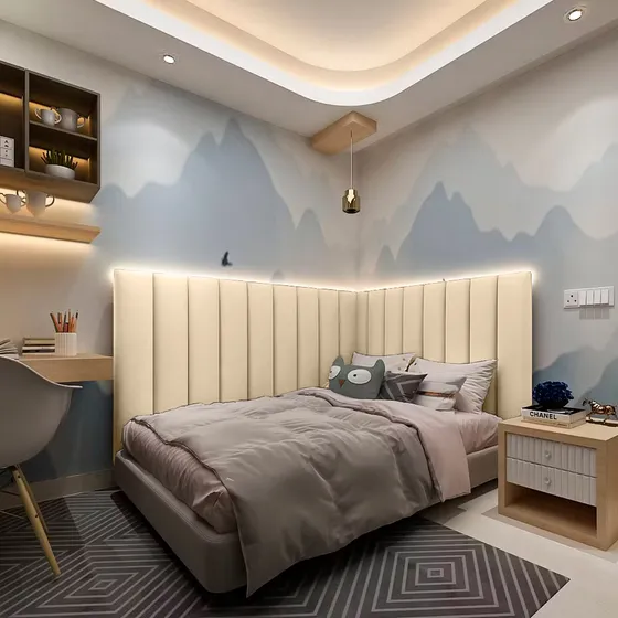 Cabeceira De Canto Em L Solteiro Decoração Quarto