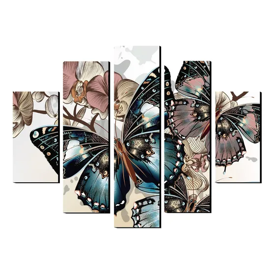 Cuadro Decorativo Mariposas Vintage