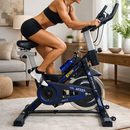 Bicicleta Spinning Ergométrica 13kg G7 Legacy Preto-azul 1.5v