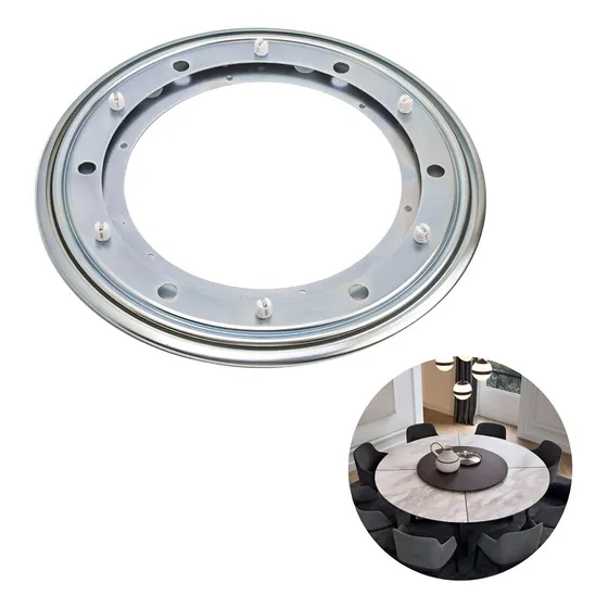 Prato Giratório Com Buchas 200kg Mesa Giratória R1158 Cor Zincado Branco