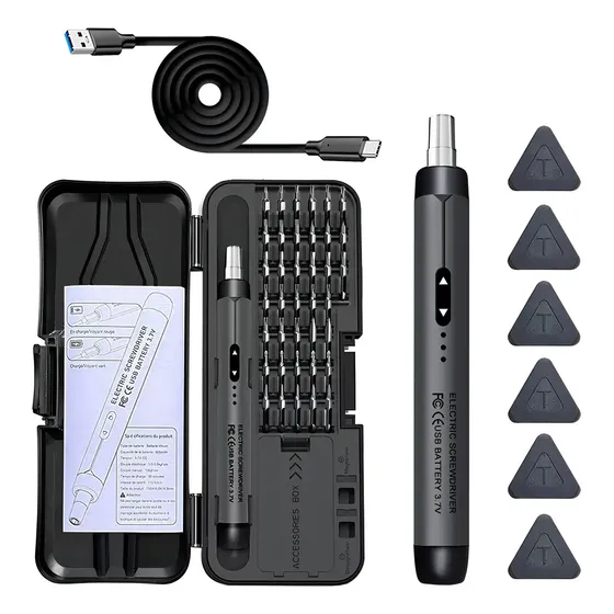 Kit De Destornillador Eléctrico Precisión Inalámbrico 46 Pcs
