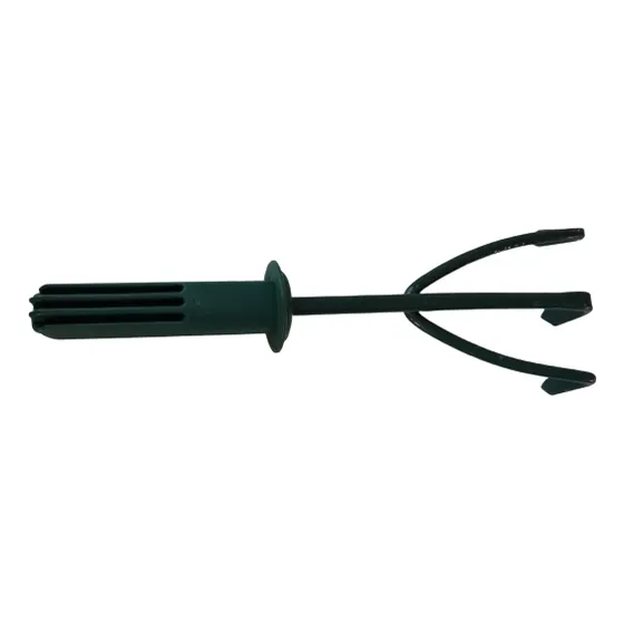Mini Rastrillo Para Jardinería De Hierro Con Mango Plástico 
