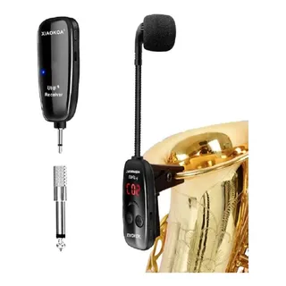 Microfone Sem Fio Portatil Para Instrumentos De Sopro Sax Xiaokoa Microfone Sem Fio Portatil Para Instrumentos De Sopro Sax Xiaokoa