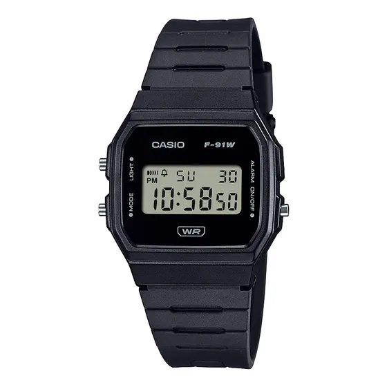 Reloj Casio Serie F-91wb Digital Para Hombre Con Alarma Y Fe