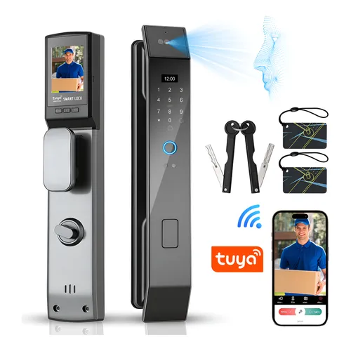 Kit Fechadura Digital Via App Mibo Mfd 7000 C/ Hub Mca 1001 Cor