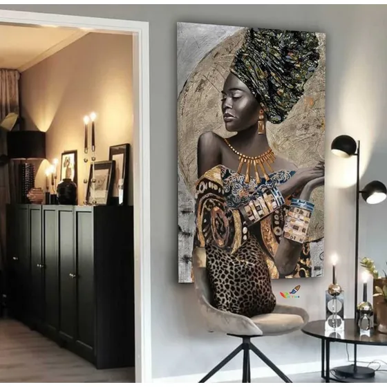 Cuadros Modernos Decorativos 0,90 X 0,60 Africana 11