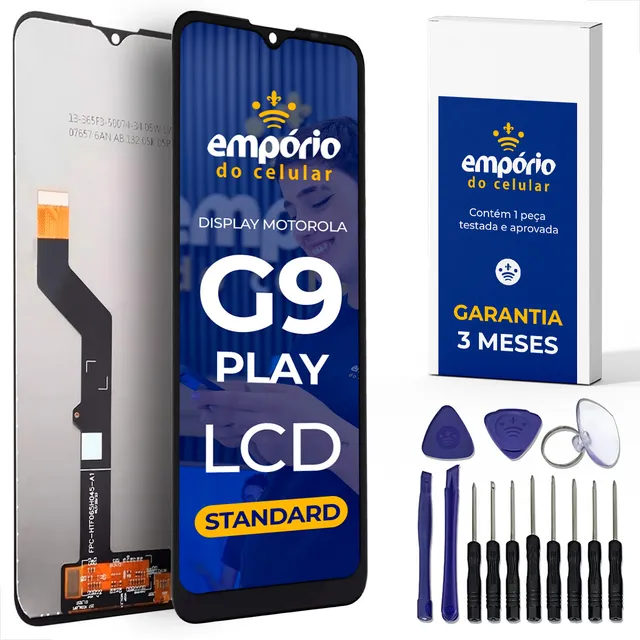 Tela Frontal Display Touch Compatível Moto G9 Play Empório