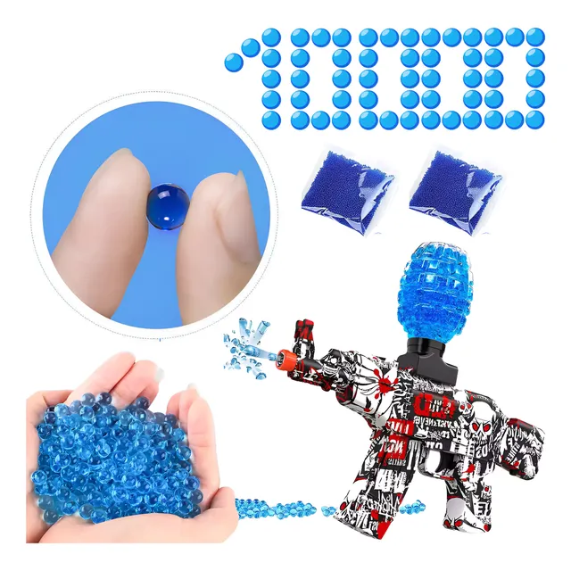 10000 Bolinha Gel Para Arminha D Brinquedo Metralhadora Ak47