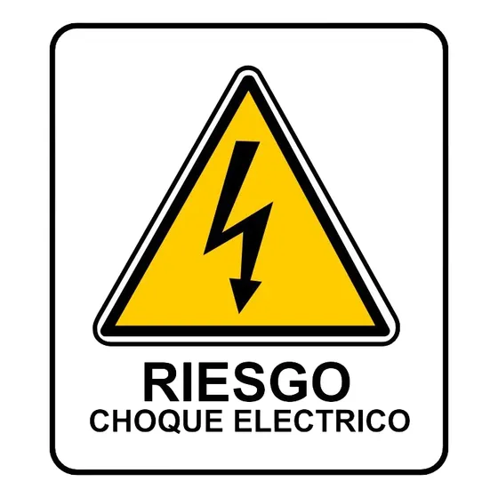 Cartel Adhesivo Riesgo Choque Electrico 10x15 Cm Advertencia