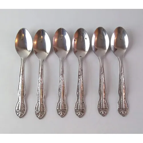 Antigo Cj 6 Colheres De Cafe Cha Em Aco Inox 7028 Rrdeco